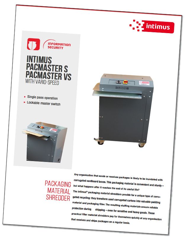 Intimus PacMaster Cardboard Shredder
